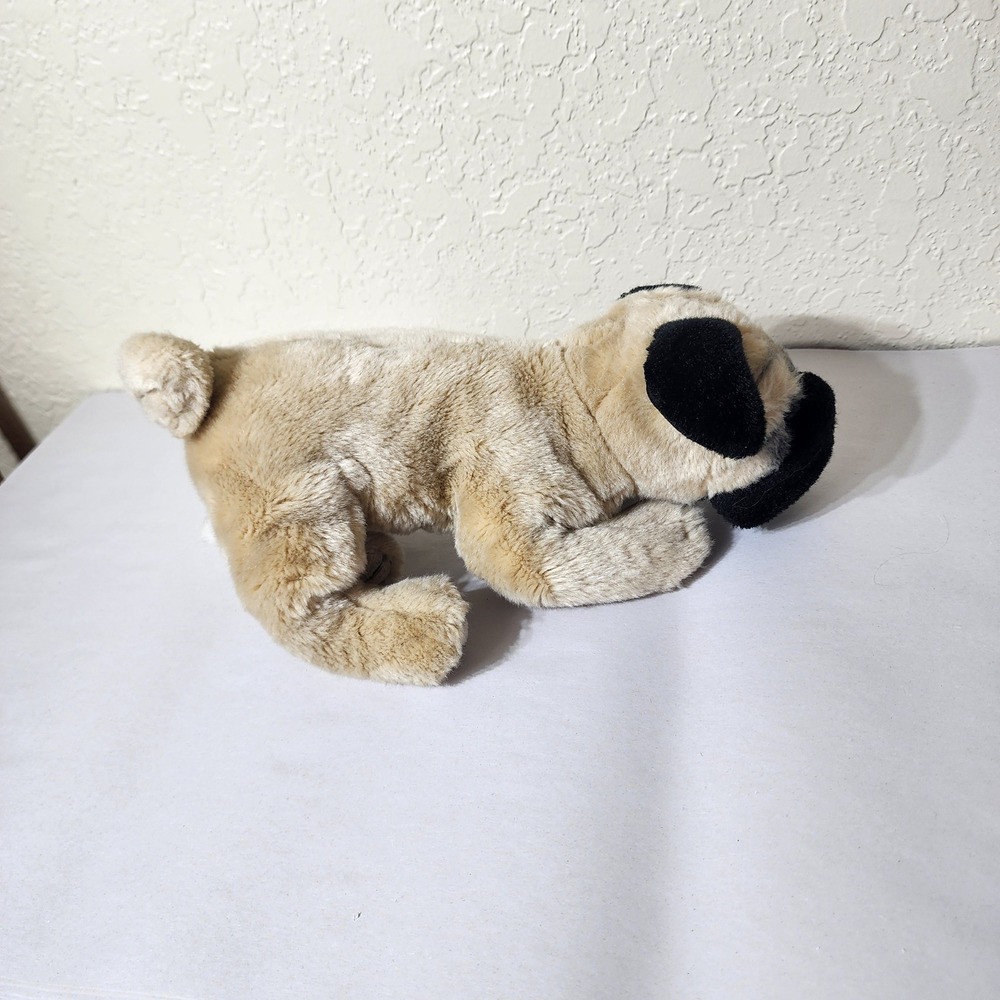 Animal Alley Pug Dog Plush Stuffed Animal Tan Black 12 Inch Toy